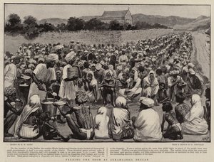 Feeding the Poor at Aurangabad, Deccan by Henry Marriott Paget